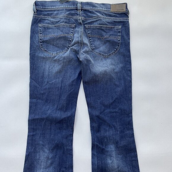 $178 Diesel Women’s Louvboot Slim Bootcut Jeans Low Waist Blue Size 28 - Picture 10 of 12